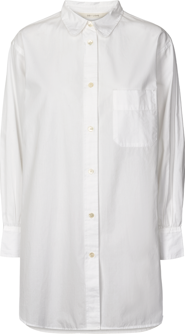 GAI+LISVA Rosa Shirt Cotton Poplin Shirt 100 White