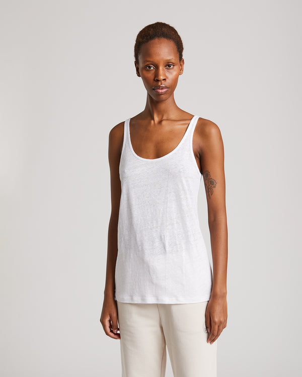 GAI+LISVA Synne Linen Top Top 100 White